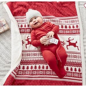 Pottery Barn Classic Fair Isle Baby Blanket Stoller Blanket “Christopher”